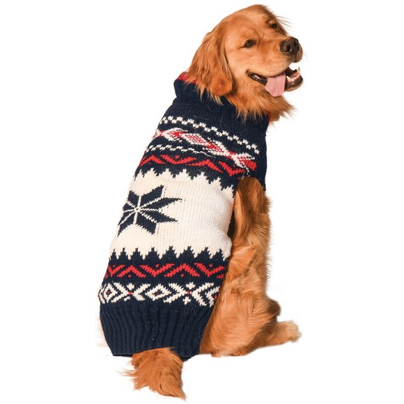 Chilly Dog Navy Vail Wool Dog Winter Sweater Sizes XXS-XXXL - Picture 1 of 4